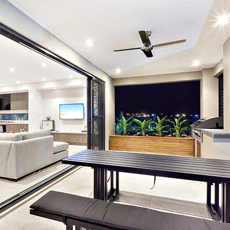 Nerang Electrician installing Ceiling Fan and LED lighting