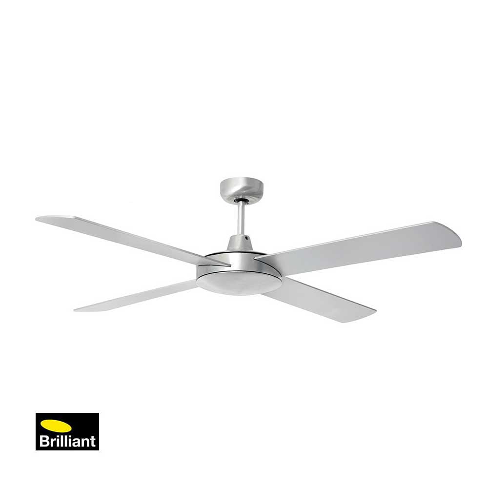 Brilliant Tempest Brushed Chrome Ceiling Fan Installation